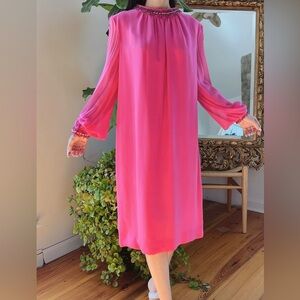 1960s Magenta Dress